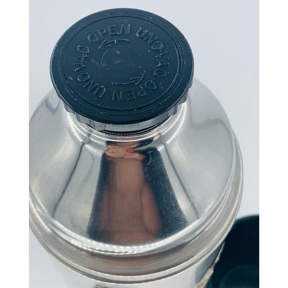 Uno Vac Thermos Stainless Steel Vintage Unbreakable 2711078 One Qt Silver Handle - Picture 10 of 15